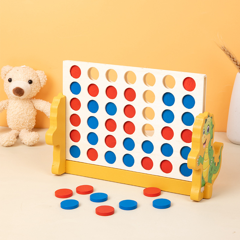 Puzzles de madera transfronterizos para niños pareja de colores bloques de construcción dinosaurio cuatro juguetes de entrenamiento de pensamiento cerebral manual