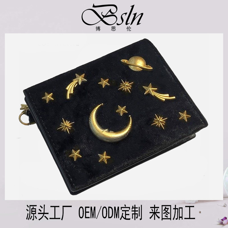 Bosilun 2021 Summer New Velvet Women's Wallet European and American Retro Fashion Hand Wallet Customization