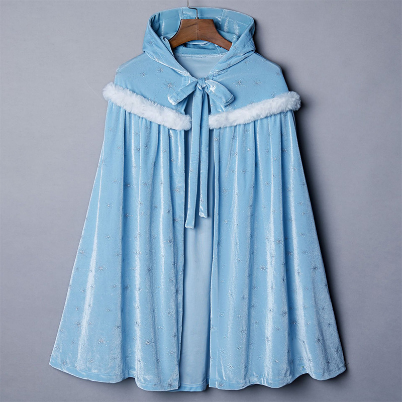 395 #-큰 모피 칼라-블루