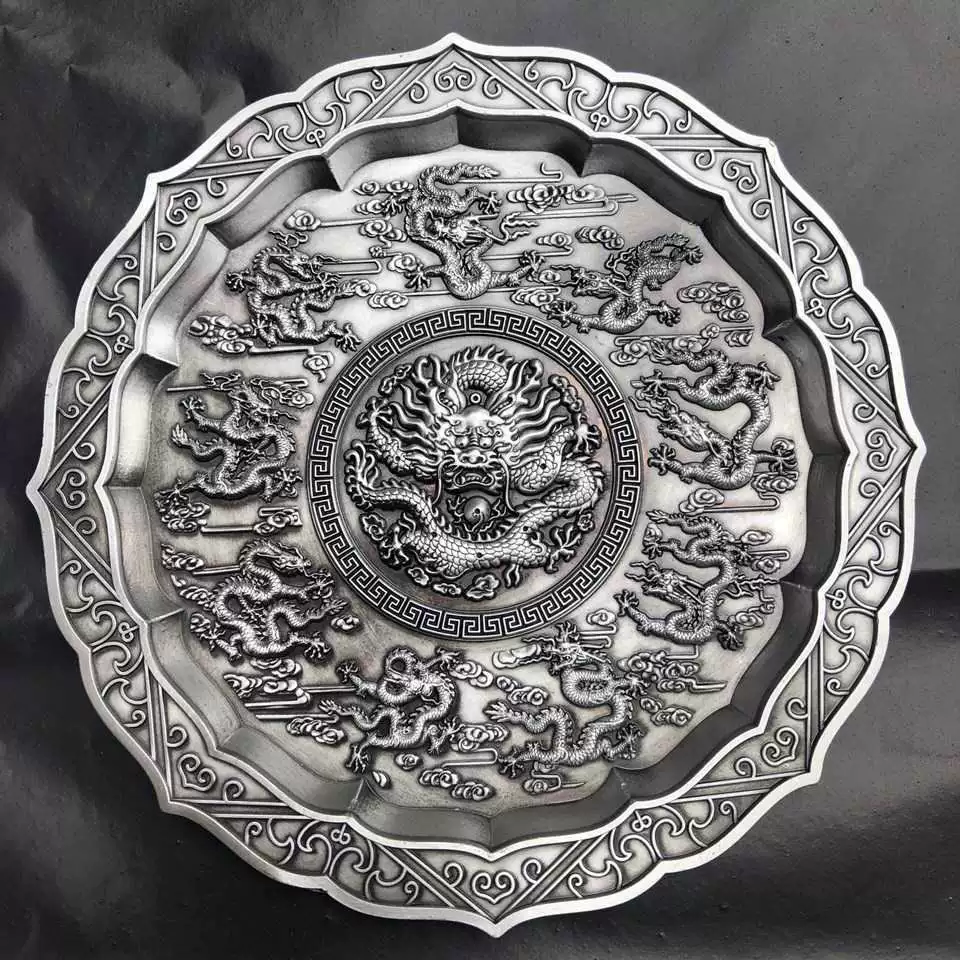 Оптовый антикварный разнородный набор тарелок, dragon plate, маленькая чайная подставка, кофейный бокс, домашнее украшение, медь Китайской Республики