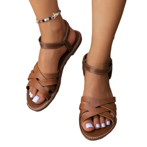 Cross-border large size women's sandals  summer new fashion Korean style sandals Roman sandals beach sandals for women