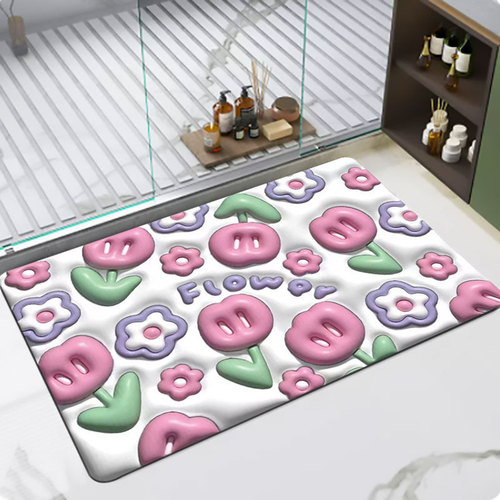 Expansive bathroom mat diatom mud absorbent floor mat household bathroom non-slip mat disposable foot mat bathroom carpet