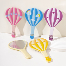 热气球手柄镜高清镜面化妆镜女家用卧室梳妆台镜子旅行便携随身镜