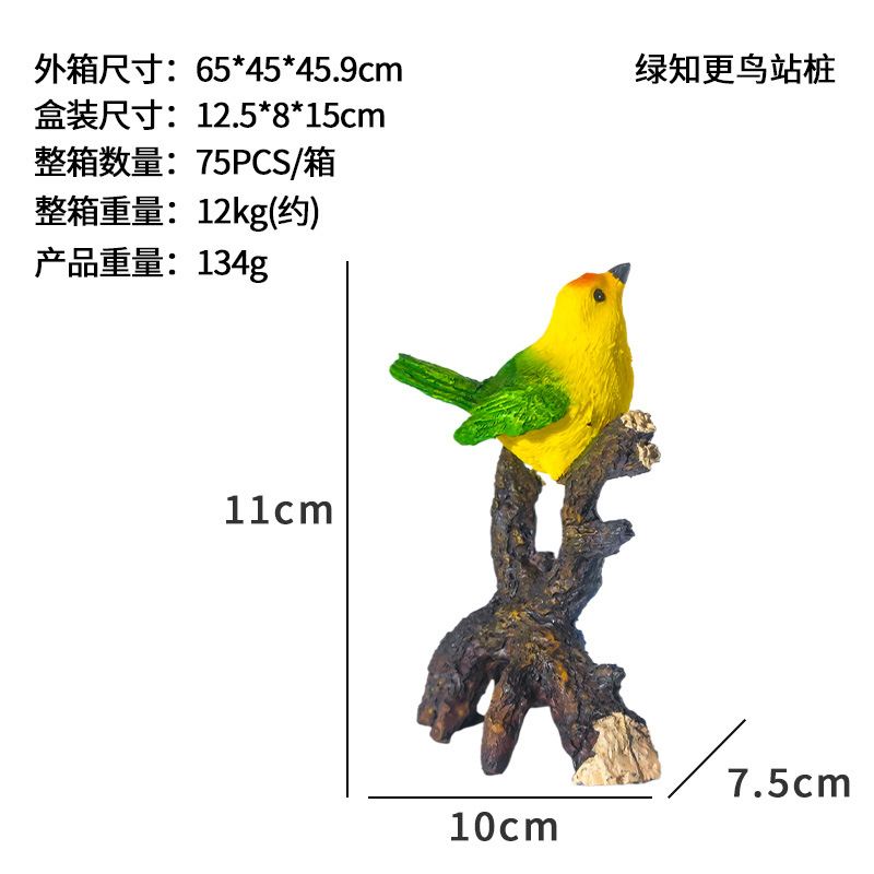 Nuevo método antiguo de cultivo de peces adornos de paisajismo martín pescador pájaro navideño micro paisaje accesorios de decoración de escritorio resina creativa