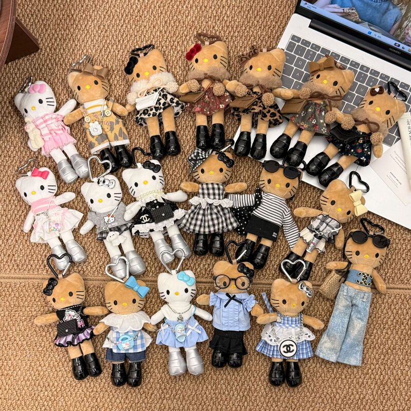 New Long-Legged Kitty Bag Pendant Cat Series Pendant Plush Doll Bag Decoration Wholesale