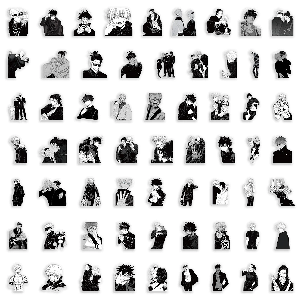 Карминки-наклейки стикеры (Jujutsu Kaisen) для чехла на телефон, наклейки с различными аниме-дизайнами, 60–100 шт