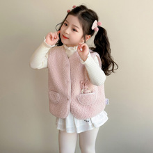 女童马甲秋冬款2025新款儿童冬季背心外穿女宝宝冬装加绒坎肩上衣