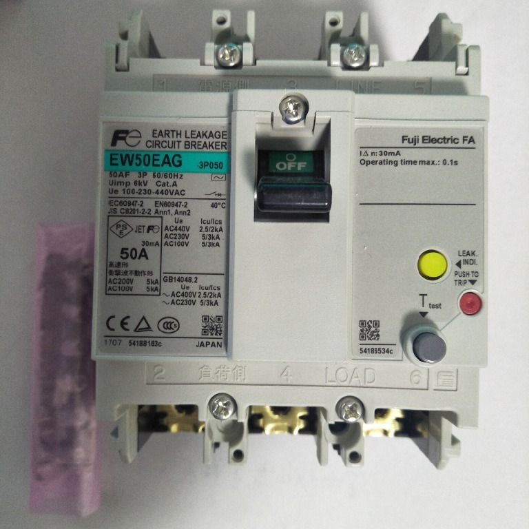 富士漏电断路器EW50EAG 3P050B -3P040B -3P030B  -3P015B 30MA
