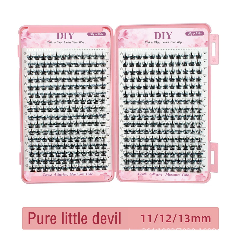 Fábrica de Amazon Europa y Estados Unidos falsas pestañas gruesas curvas 32 líneas de extensión diagonal de gran capacidad conjunto de injerto de pestañas libro