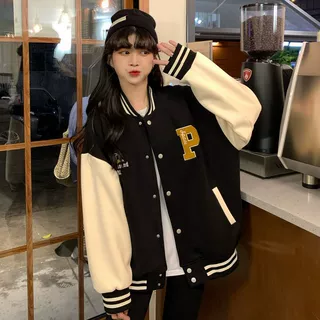 外套女潮ins秋冬新款宽松百搭加绒保暖美式复古棒球服女炸街外穿