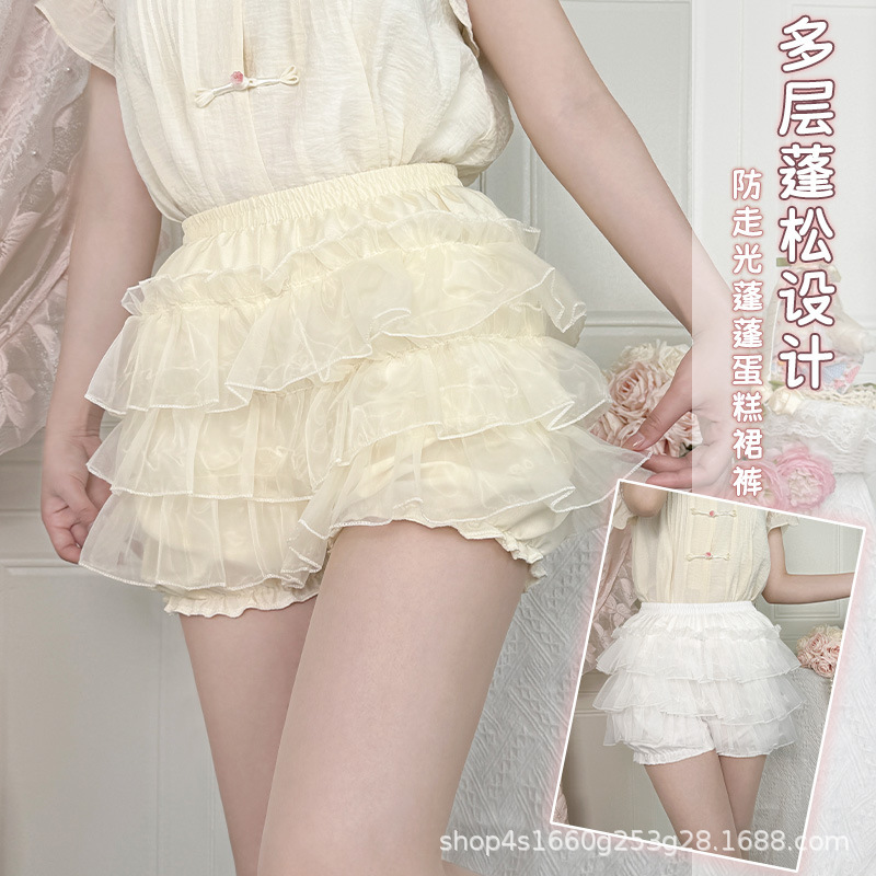 安全裤Lolita南瓜裤裙撑狗短暴力日常撑蛋糕蓬蓬裙防走光jk打底裤|undefined