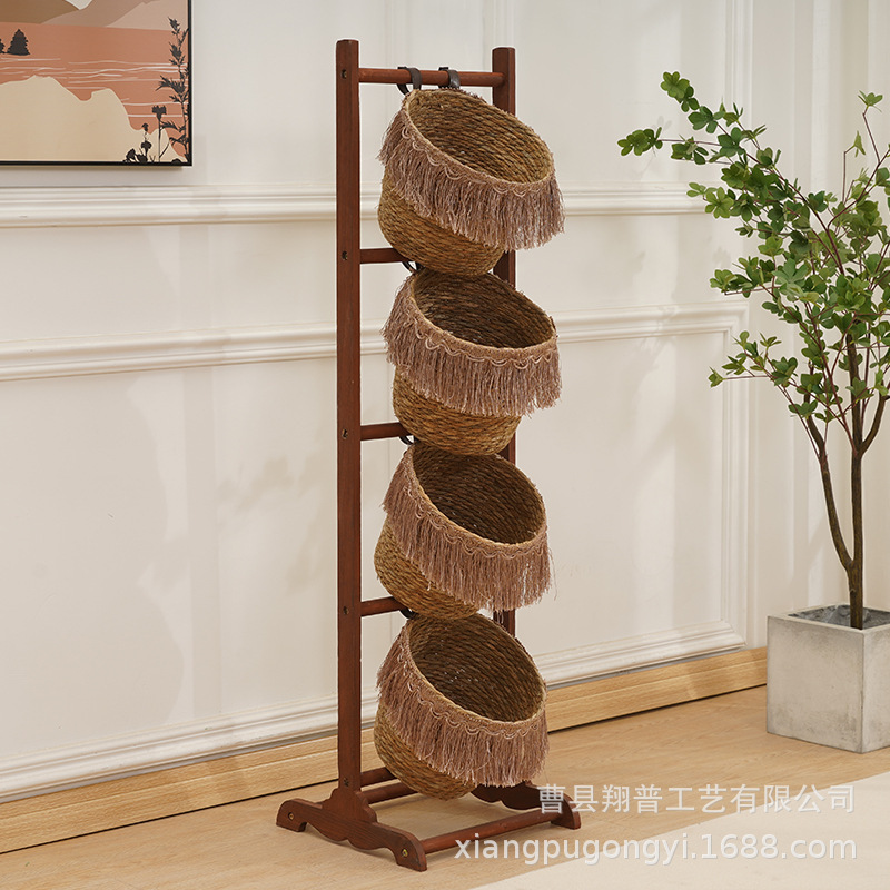 Wooden Basket Rattan Sycamore Wood Multi-Layer Sundries Storage Basket Storage Rack Dirty Clothes Storage Basket Storage Rack Wooden Basket Rattan Sycamore Wood Multi-Layer Sundries Storage Basket Storage Rack Dirty Clothes Storage Basket Storage Rack