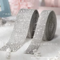 Трансграничные AAA DIY декоративные сверлильные стеклянные сверлильные сверлильные наклейки алмазные бриллианты термоплавкий клей сетки для одежды обувь