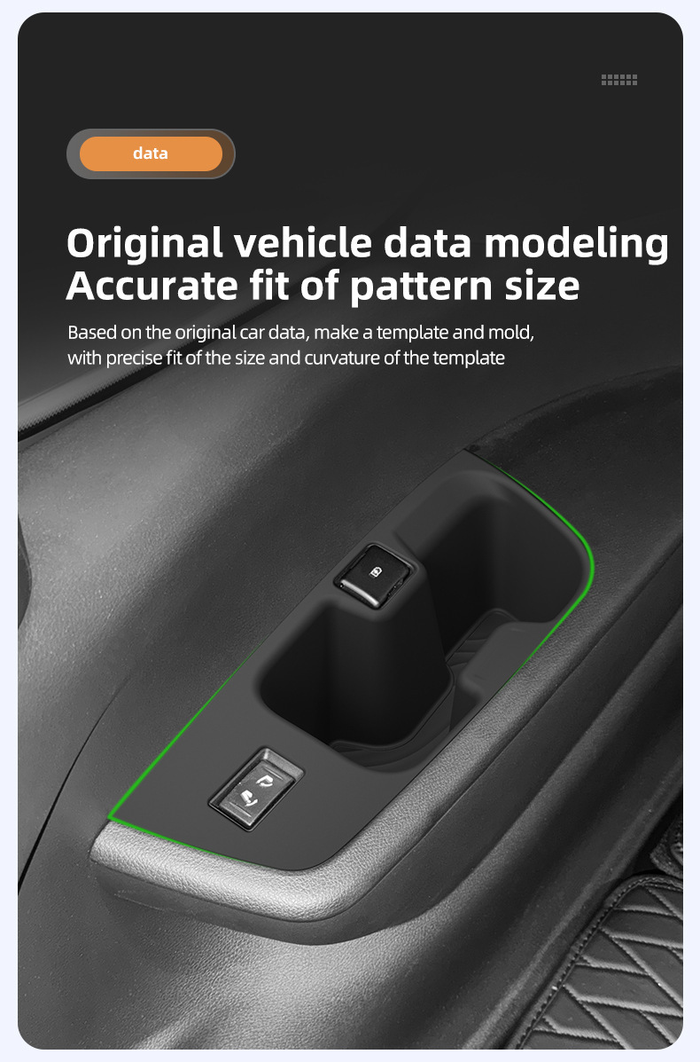 Suitable for 26 models of Patrol Y63 with two rows of cup holders, Armada with three rows, side protection anti-slip mat