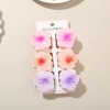 #9 Mixed color C style [6-piece set with card] 4cm gradient hibiscus flower style