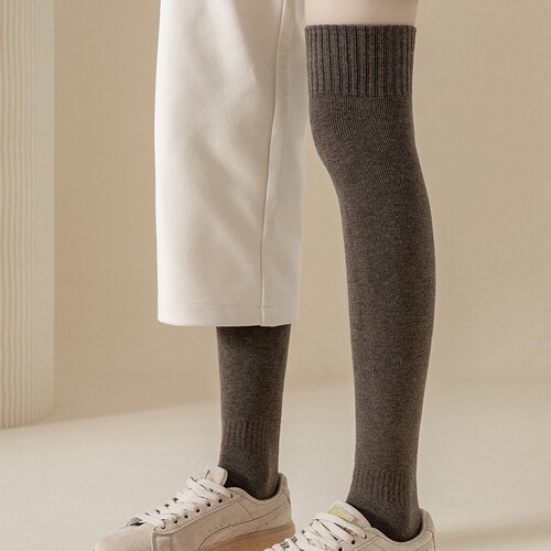 Over-the-knee terry socks, autumn and winter velvet thickened stockings, warm thigh stockings, winter terry high socks, over the knees