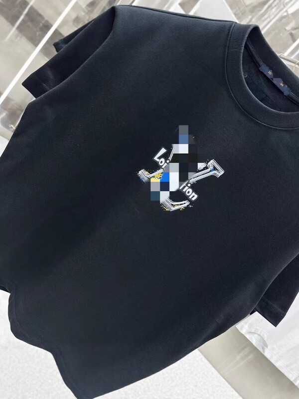 2025 Lujia サマーレタープリント半袖 Tシャツトレンディな新しい多用途アメリカンカジュアルトップス男性と女性用|undefined
