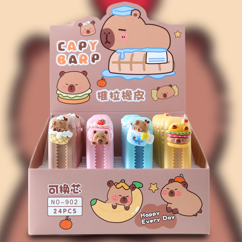 CyiMu902 nuevo producto divertido Dolphin empuje y tira borradora parche estereoscópico borradora borradora palabra limpia no sucia papelería