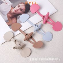 高档PU皮对扣毛呢大衣外套搭扣皮革调节扣皮袢