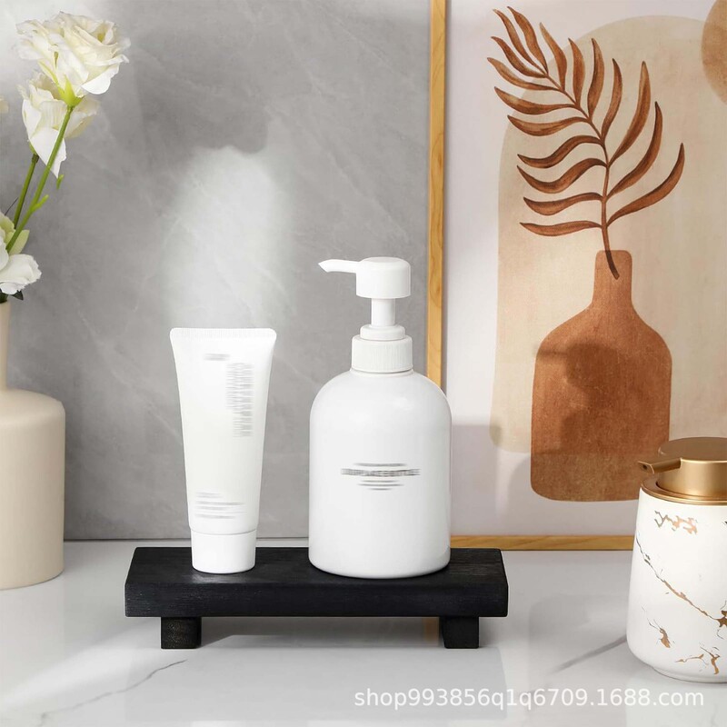 Wooden Bathroom Decoration Kitchen Soap Base Dressing Table Counter Sink Small Wooden Tray Base Farmhouse Wind Stand