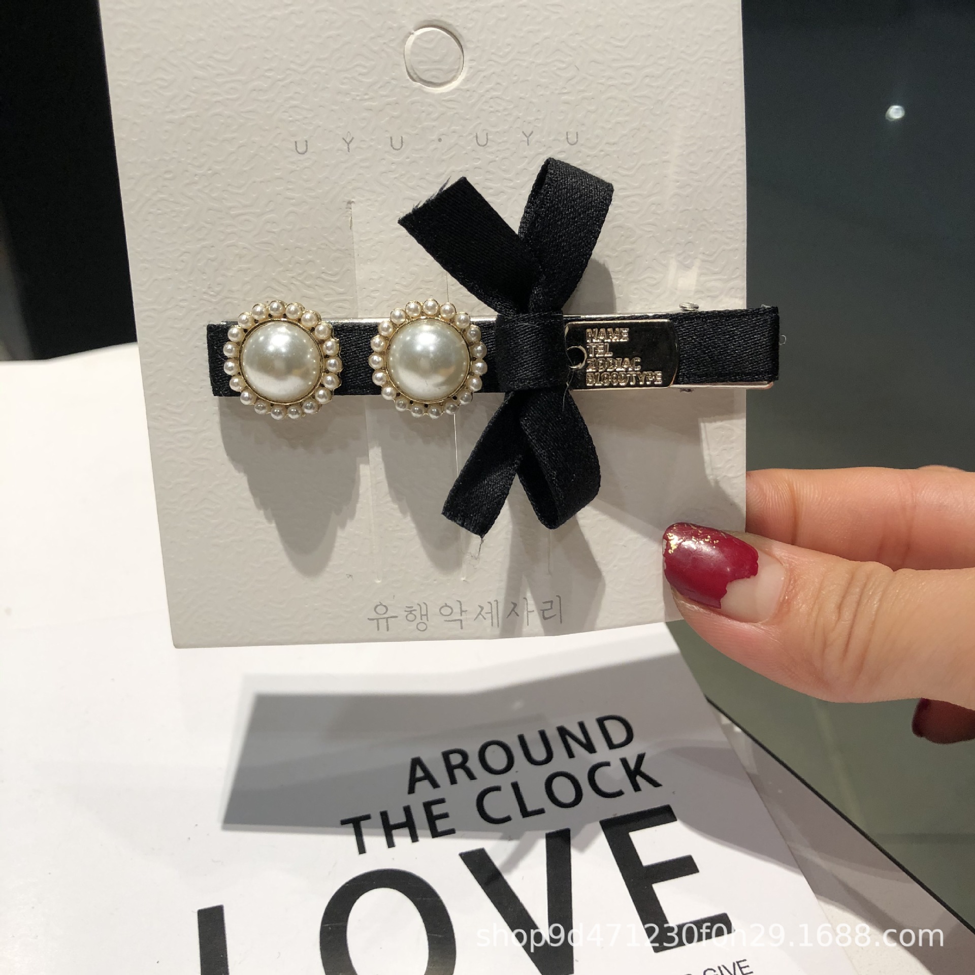 Japanese-style mesh pearl bow hair tie hair clips, sweet and versatile hair bands, soft girl hair accessories, headwear clips, duckbill clips pic 21