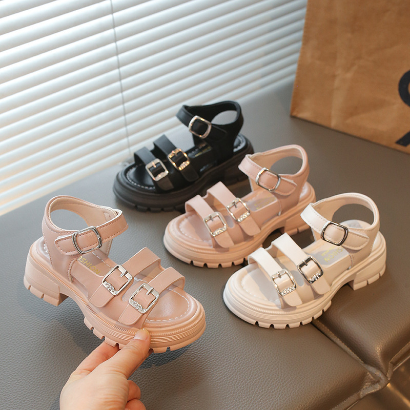 2026 Girls' Summer Roman Sandals Princess Style Open-Toe Soft Sole Non-Slip Beach Shoes for Older Children Fashionable Versatile Style 2026 Girls' Summer Roman Sandals Princess Style Open-Toe Soft Sole Non-Slip Beach Shoes for Older Children Fashionable Versatile Style