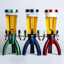 酒吧用三头酒炮发光酒炮小酒桶3L啤酒桶带龙头网红扎啤桶扎商用