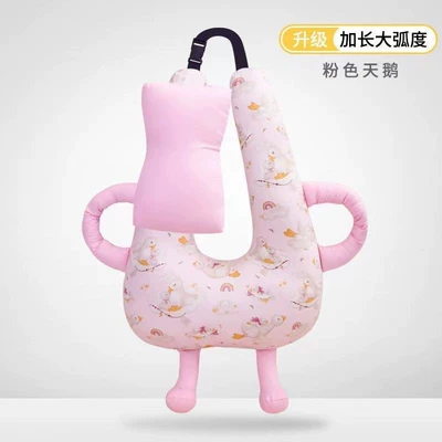 Cotton Breathable Summer Car | Headrest - pink-swan-removable-liner-height-70width-about-55cm