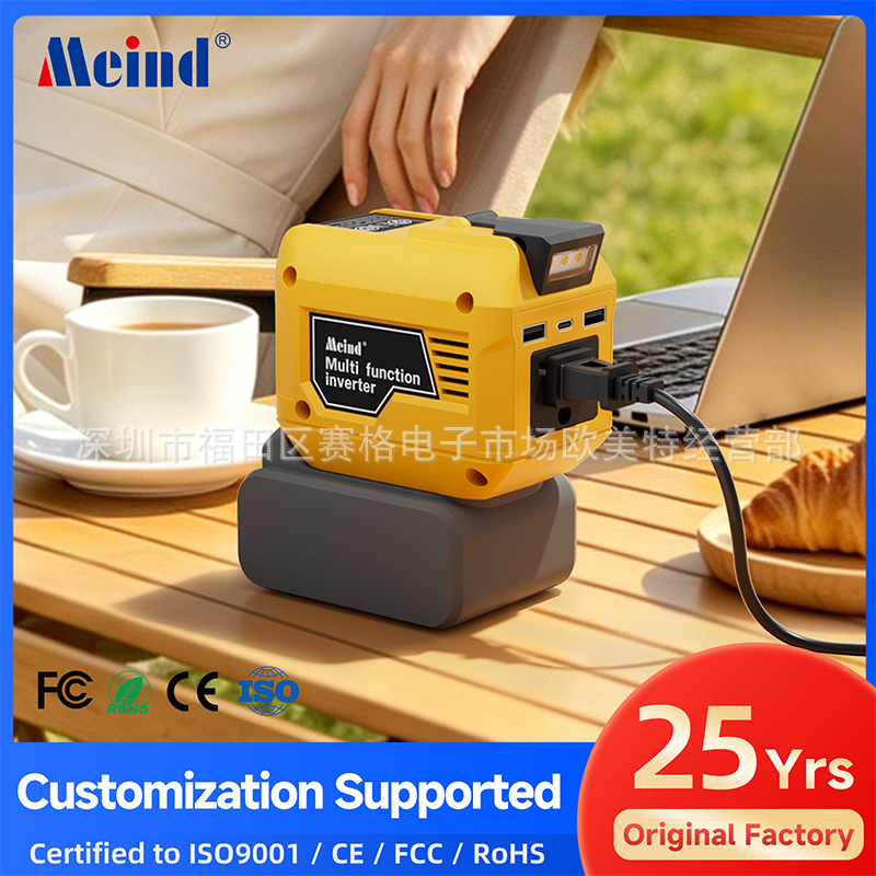 250W Litium Batareya İnvertoru Dewalt 18V/20V üçün, PD20W + QC3.0