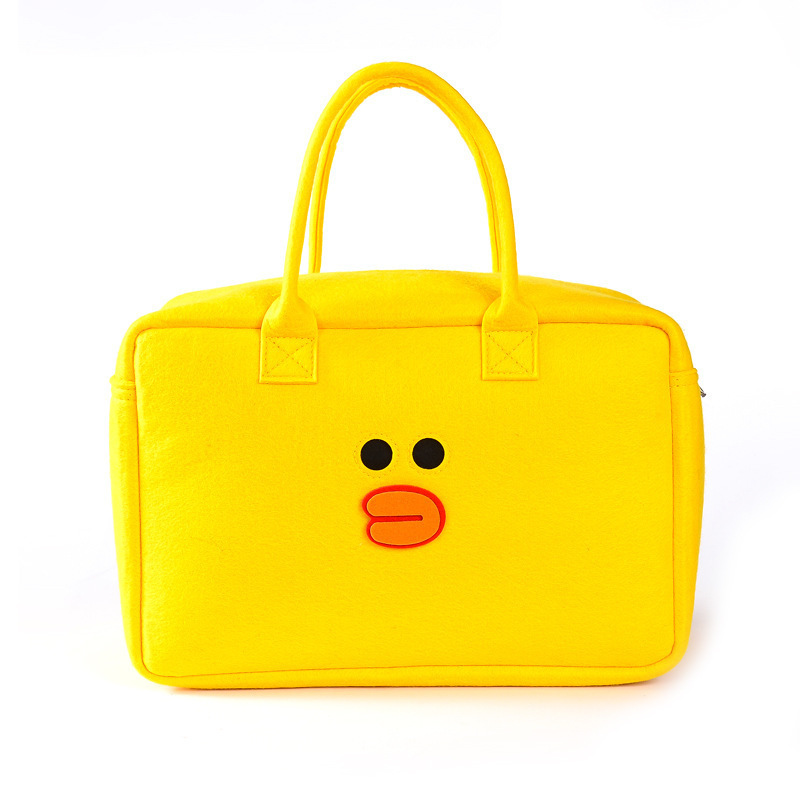 Coreano bolsa de viaje de dibujos animados de gran capacidad bolsa de equipaje moda ligera estudiante femenina plegable fieltro oso bolsa de equipaje