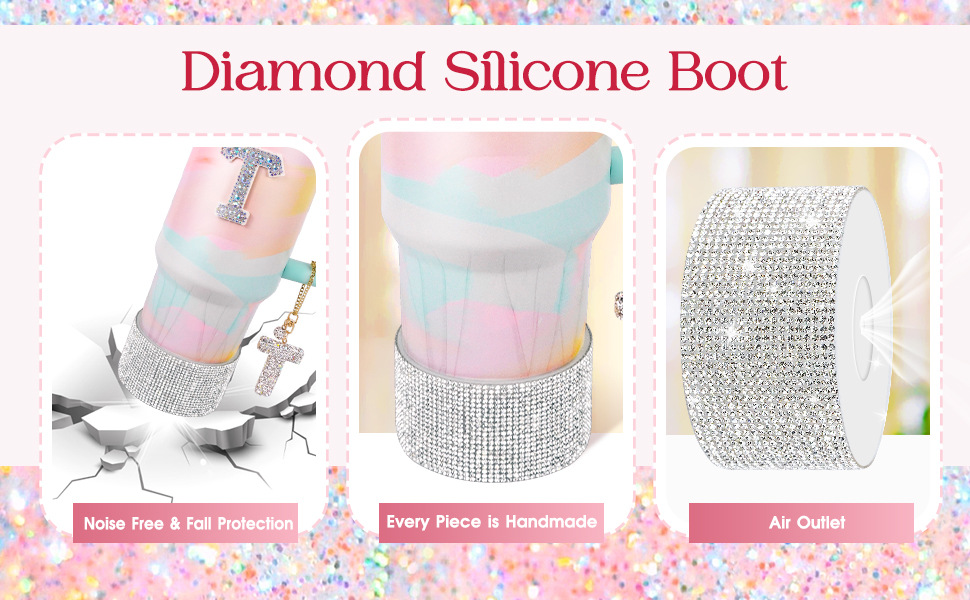 Diamond Glitter Silicone Boot for Stanley Cup