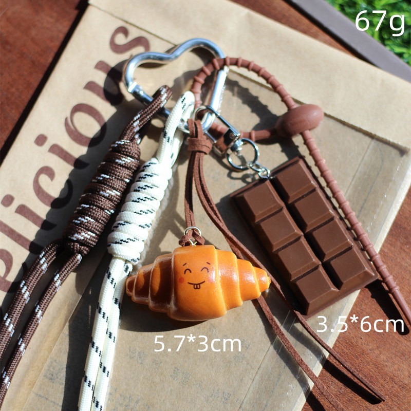 Llavero Colgante para Bolso con Diseño de Comida Realista de PVC