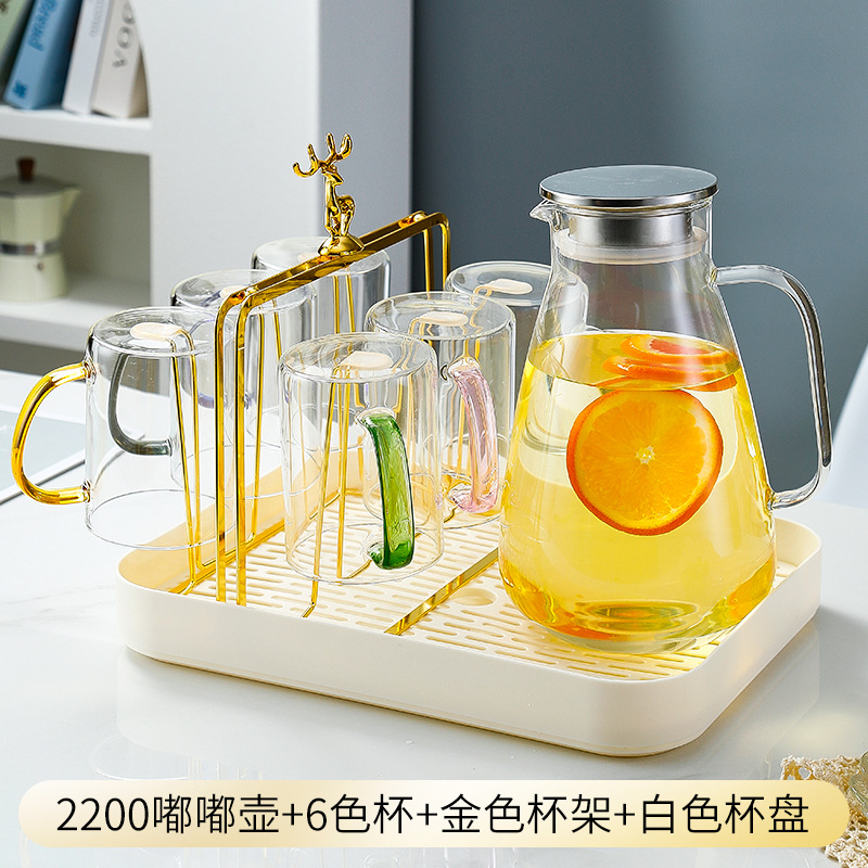 Кувшин стеклянный Hongzhu Dudu 2200мл полный набор