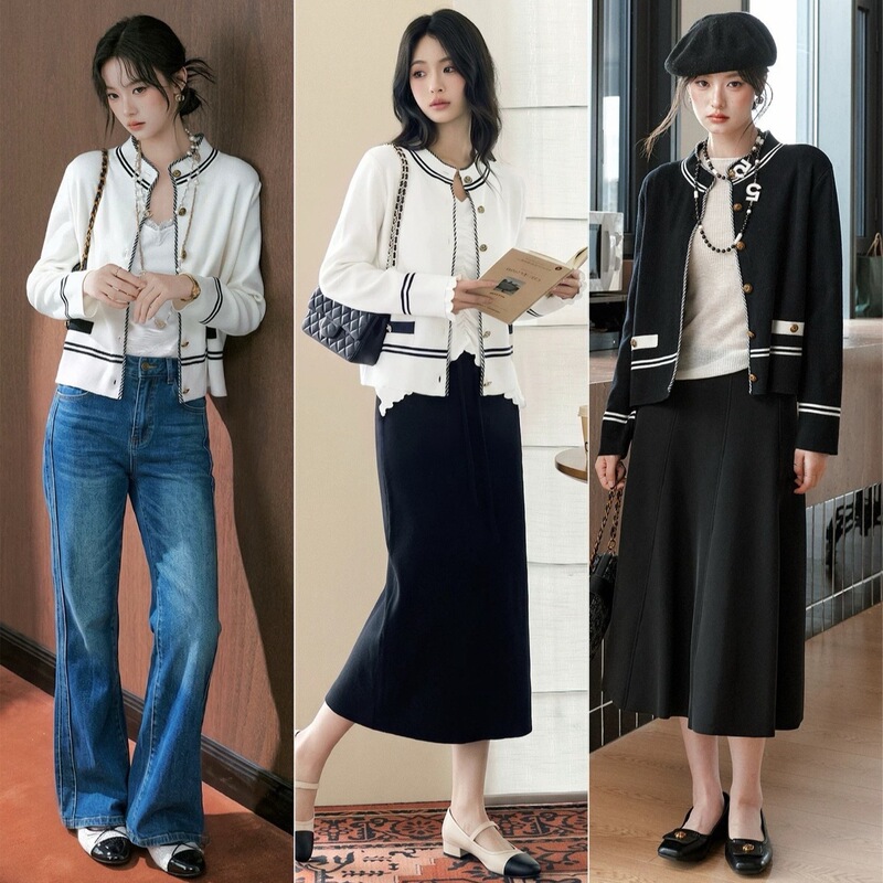 Pumpkin Valley Old Money Aesthetic Classic Navy Knit Cardigan Long Sleeve Crew Neck 2026 Autumn 9686 Pumpkin Valley Old Money Aesthetic Classic Navy Knit Cardigan Long Sleeve Crew Neck 2026 Autumn 9686