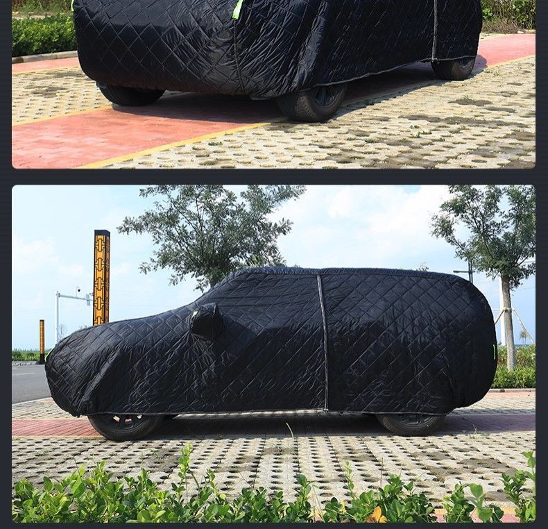 Universal car cover for sun, rain, and snow protection, insulated car cover made of thickened Oxford fabric, hail-resistant car cover