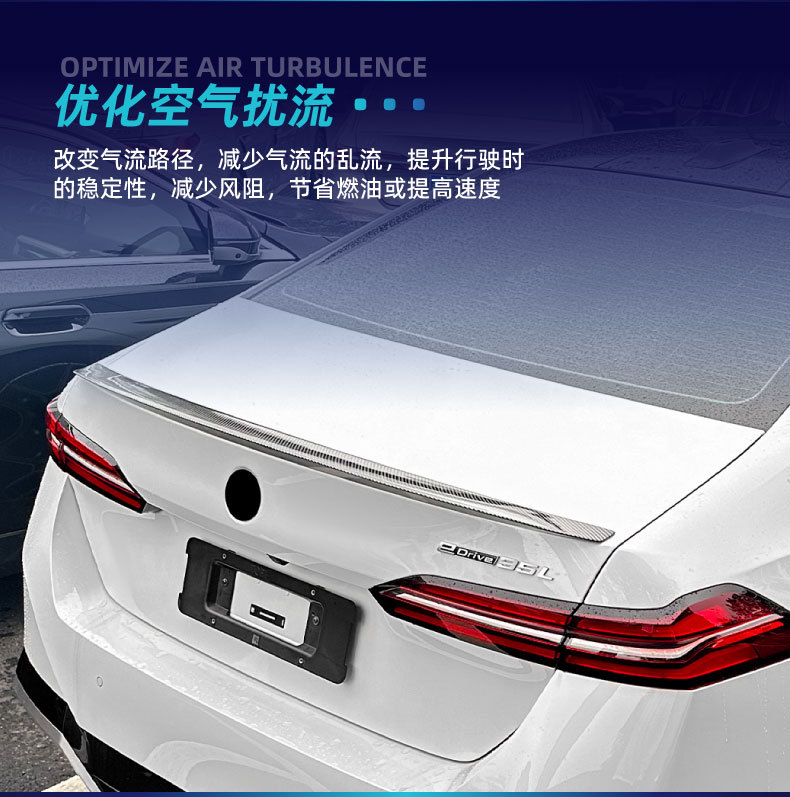 Suitable for Bmw 5 Series I5 G60 2024+ M5 Small Rear Wing Top Wing Fixed Wind Wing Rear Wing Cross-Border Modification Parts