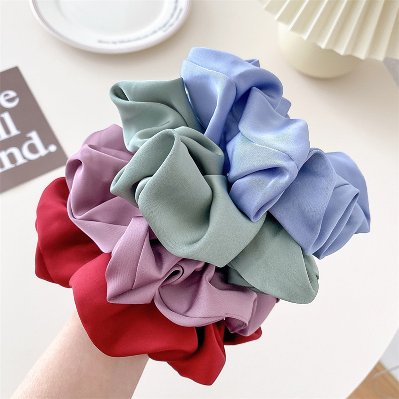 Scrunchie in raso per donna elegante elastico per acconciature_voghion.com