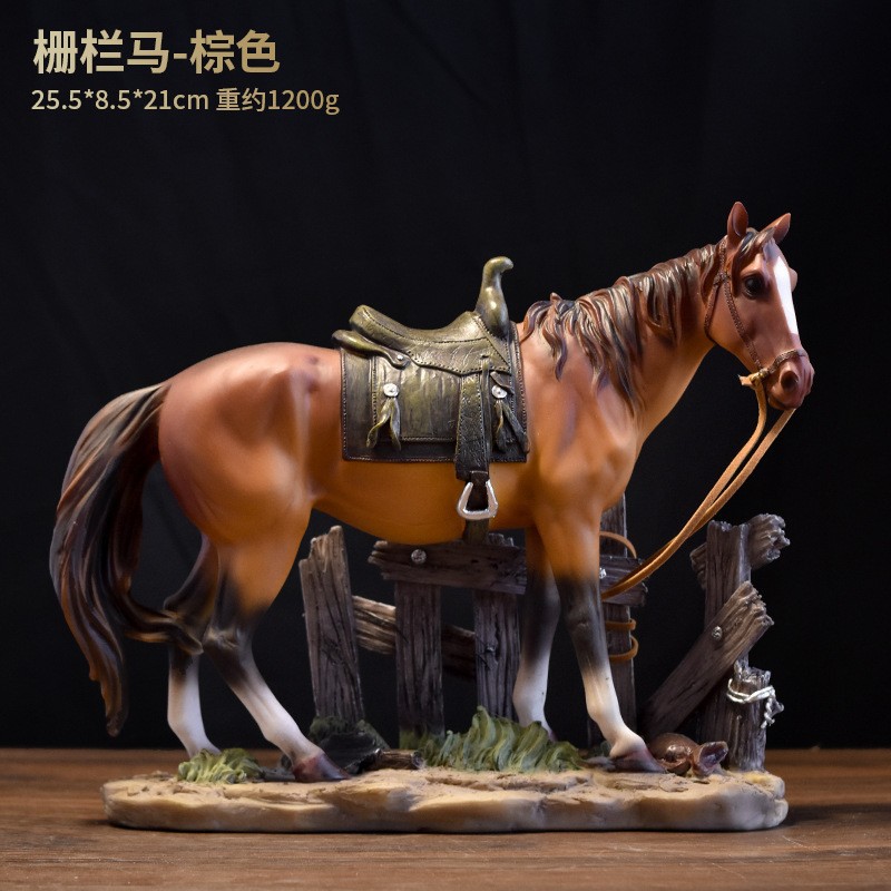人気の馬の像、軽くて豪華な家の装飾品、リビングルームのエントランスホールのテレビキャビネットの装飾、幸運の馬年工芸品