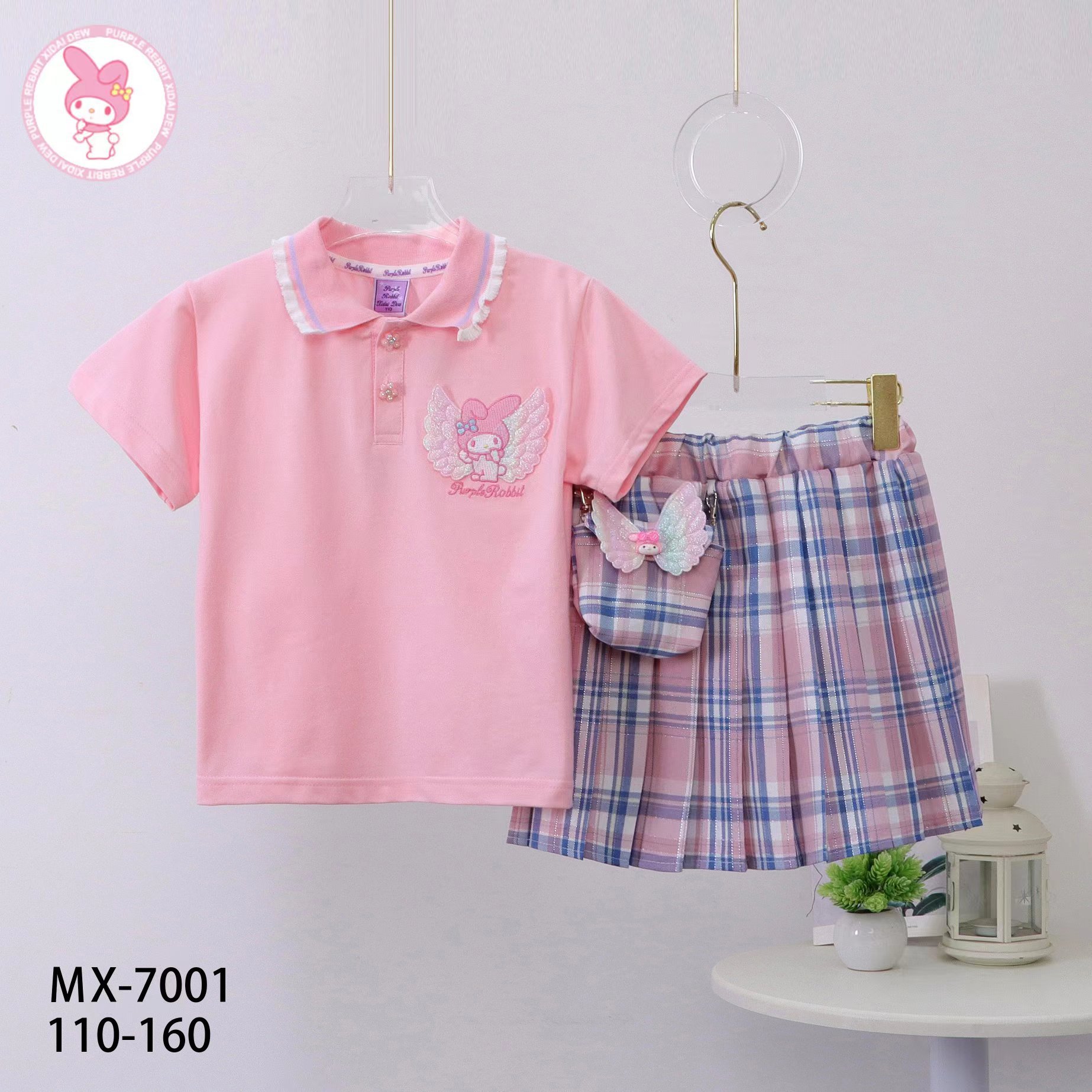 Mädchen Sanrio Polo Kragen Rock Set Sommer Für Große Kinder_voghion.com
