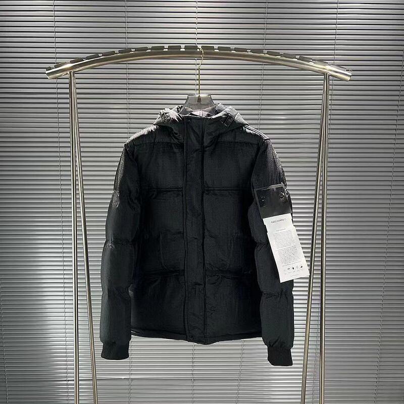 潮牌罗盘金属色尼龙加厚羽绒棉服面包服男拉链宽松百搭潮流外套潮|undefined