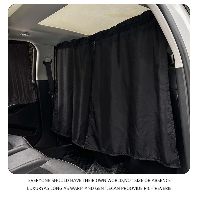 Blue Rain Car Sunshade Curtain Sun Protection Heat Insulation Car Suction Cup Style Sunshade Simple Black Car Privacy Curtain Sunshade