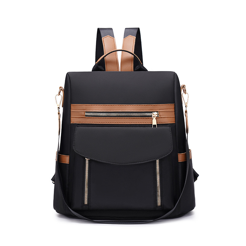 Amazon nueva mochila antirrobo de tela Oxford casual, moda femenina, color de contraste, mochila de viaje multifuncional al aire libre