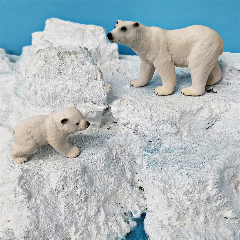 Amazon simulación mamíferos polares modelo de oso polar de los niños cognitiva Oso Blanco decoración de escritorio adornos estáticos