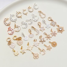 14K����ɫ18K�Ƕ�ʯ�������������ѩ��DIY�ֹ�����朒��