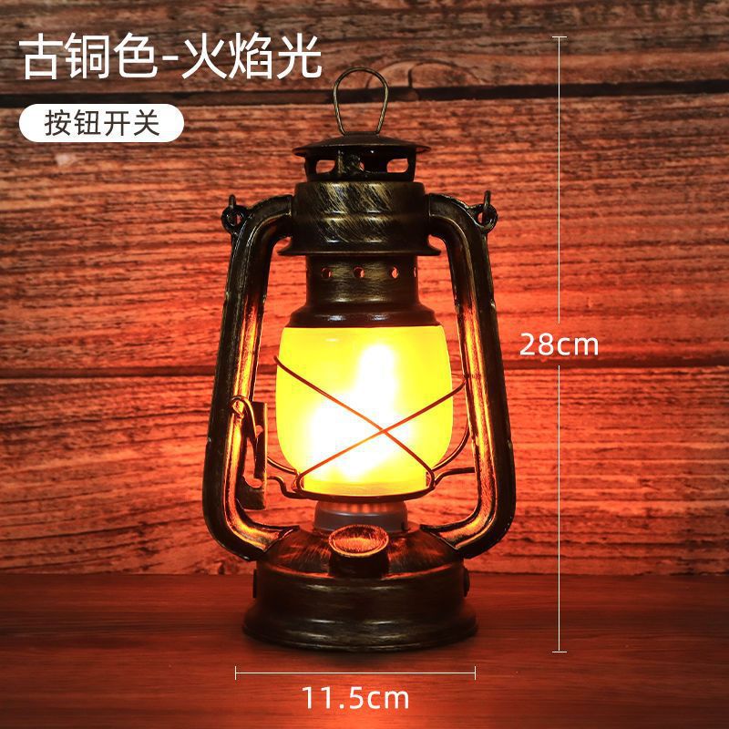 Lámpara de mesa recargable retro atmósfera lámpara decoración lámpara de mesa lámpara de queroseno antiguo al aire libre lámpara de caballo lámpara de guión lámpara fábrica de comercio