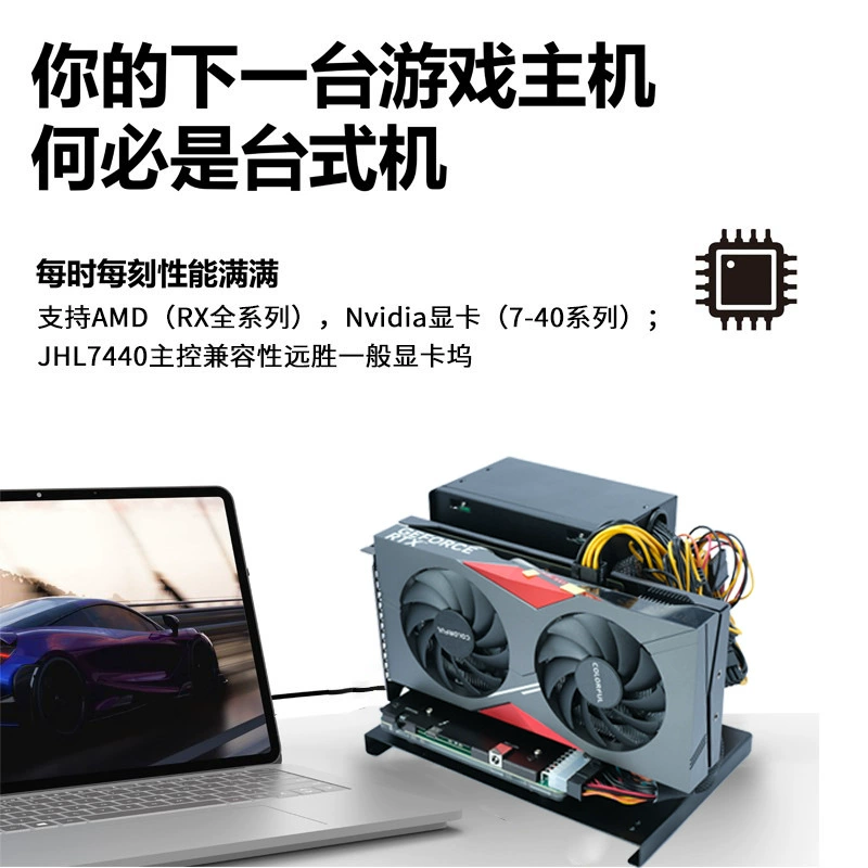 Док-станция для внешней видеокарты для ноутбука, докинг-станция Thunderbolt 4/3 USB4 с внешним независимым дисплеем, портативный расширительный док 7440
