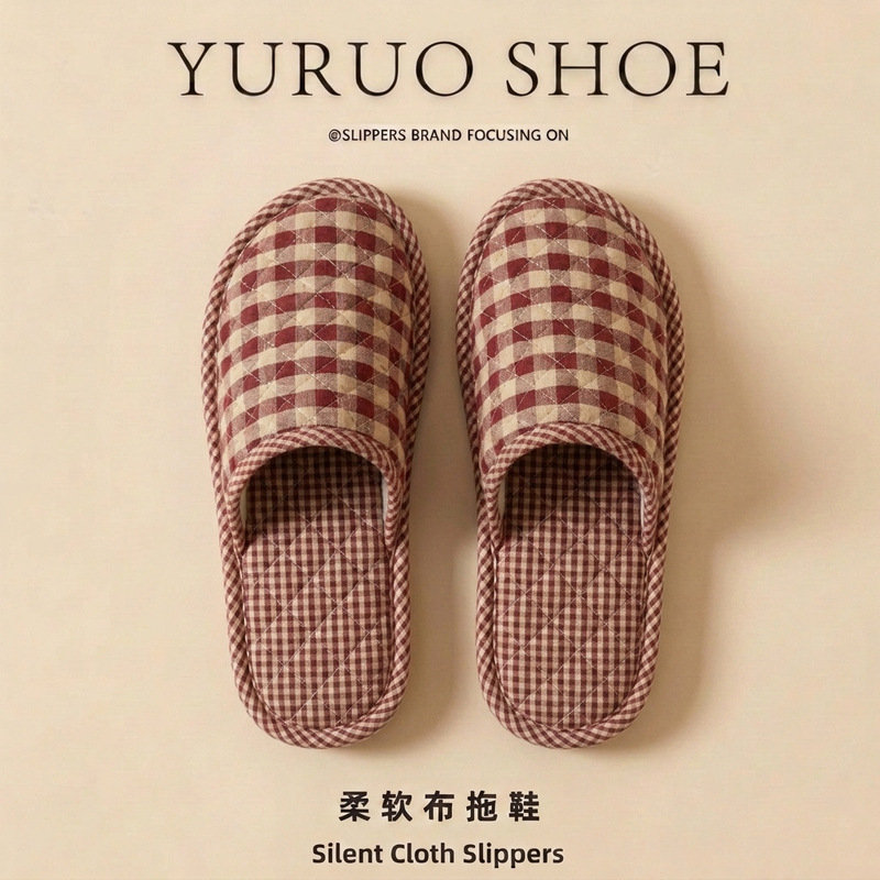 New Autumn and Winter Baotou Cotton Slippers Couple Home Indoor Women's Mute Non-slip Fabric Floor Slippers for Men New Autumn and Winter Baotou Cotton Slippers Couple Home Indoor Women's Mute Non-slip Fabric Floor Slippers for Men