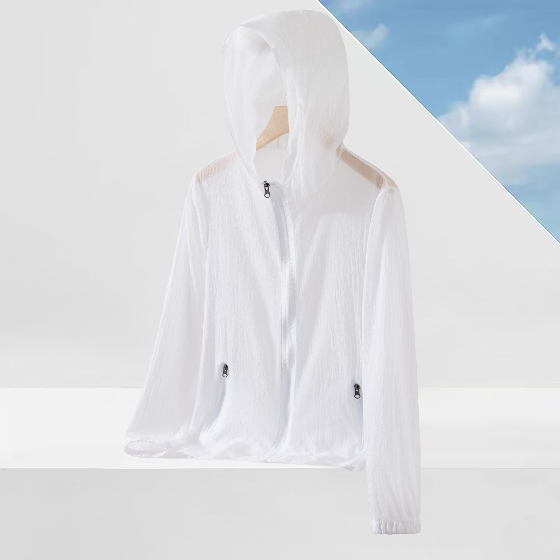 Cross-border sun protection clothing men and women Summer solid color skin clothing thin breathable couples sun protection clothing large size wrinkle coat wholesale