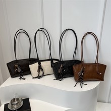 高颜值感复古大容量包包女士2025新款秋冬季通勤手提托特包单肩包