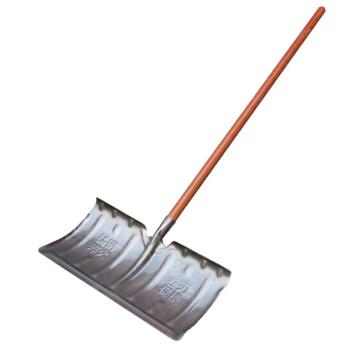 Manganese steel snow shovel road snow removal tool widened wooden handle lengthened snow shovel push snow board snow removal shovel sweeping snow quenching